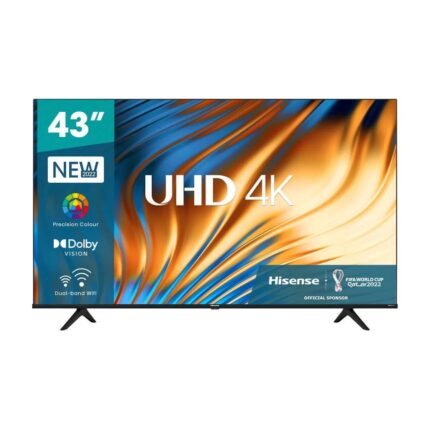 Hisense 43 inch UHD 4K Premium A6 Series Bluetooth, Frameless Smart TV ? Black