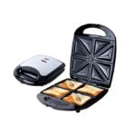 Geepas 4 Slice Sandwich Maker - Silver & Black | GST5391 | Geepas