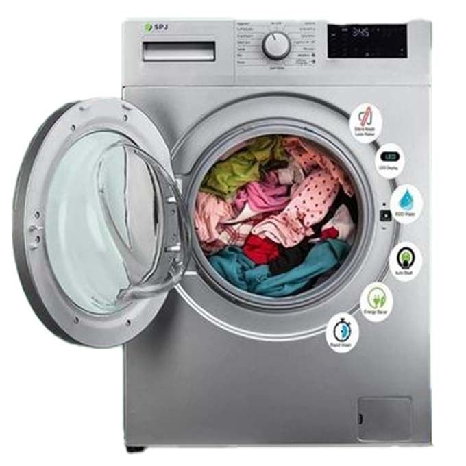 1000048528.jpg SPJ 8Kg Front Load Fully Automatic Washing Machine -Grey - Image 1
