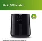 PHILIPS Air Fryer HD9200/90, uses up to 90% less fat, 1400W, 4.1 Liter, with Rapid Air Technology (Black), Large - Image 3