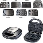 Sonashi 7-in-1 Multi Snack Maker SSM-862 - Detachable Sandwich, Grill, Donut, Waffle, Cupcake, Nutty, Omelet Making Plates | Kitchen Appliances - Image 7