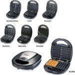 Sonashi 7-in-1 Multi Snack Maker SSM-862 - Detachable Sandwich, Grill, Donut, Waffle, Cupcake, Nutty, Omelet Making Plates | Kitchen Appliances - Image 6