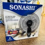 Sonashi Wall Fan With Remote Control Black SF-8007WR 16 Inch - Image 3