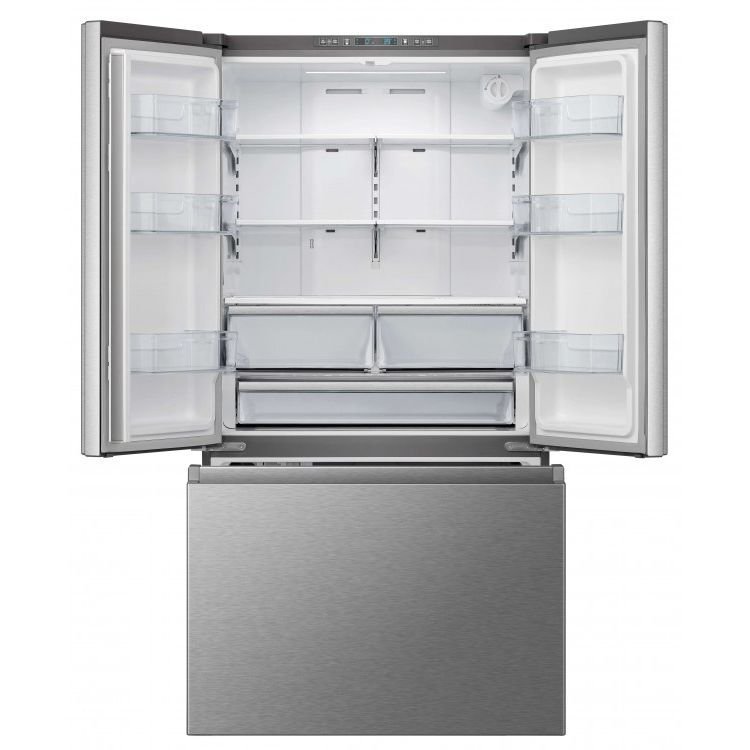 1001181617.jpg Hisense 820L Gross Liters French Trilogy Door Nofrost Dual Invertor Refrigerator Stainless Steel - Image 1
