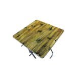 Work Station Folding Reading Table with Chair - Brown - Image 2