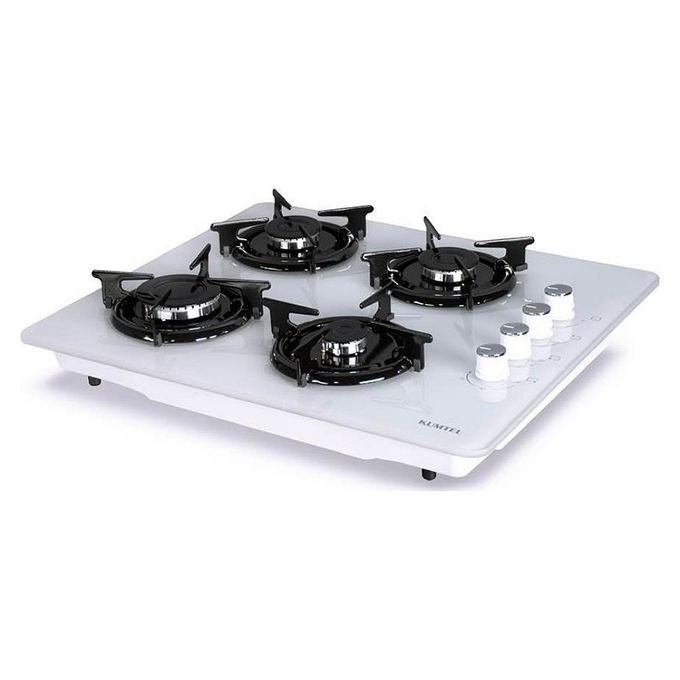 128129-3.jpg Luxell 4 Burner Glass Gas Cooker Stove Table top-Built-in, White - Image 1