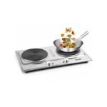 Saachi Electric Stove Double Burner Hot Plate Coil Cooker - Silver