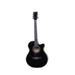 Ibanez Acoustic Box Guitar With A Tuner On It -Black