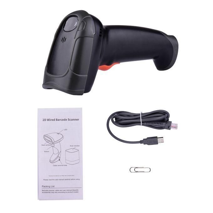 12822928229.jpg A General Handheld 1D2D/QR Barcode Scanner USB Wired Bar Code Reader - Image 1