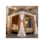 4 Stand Curtain Mosquito Net -Brown, White