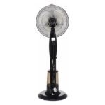 Pedestal Mist Fan Humidifier Air Conditioner And Cooler With Cooling Levels Of Misting - Black