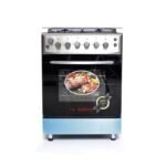 Sano 60X60 Full Gas, Timer, Ignition, Double Burner Oven With Rotisserie - Silver