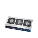 Electro Master 3 Gas Burner Steel Stove With Auto Ignition-Silver