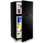 CHiQ 150 Litre (Net 112L) 2-Door Top Freezer Refrigerator, Black