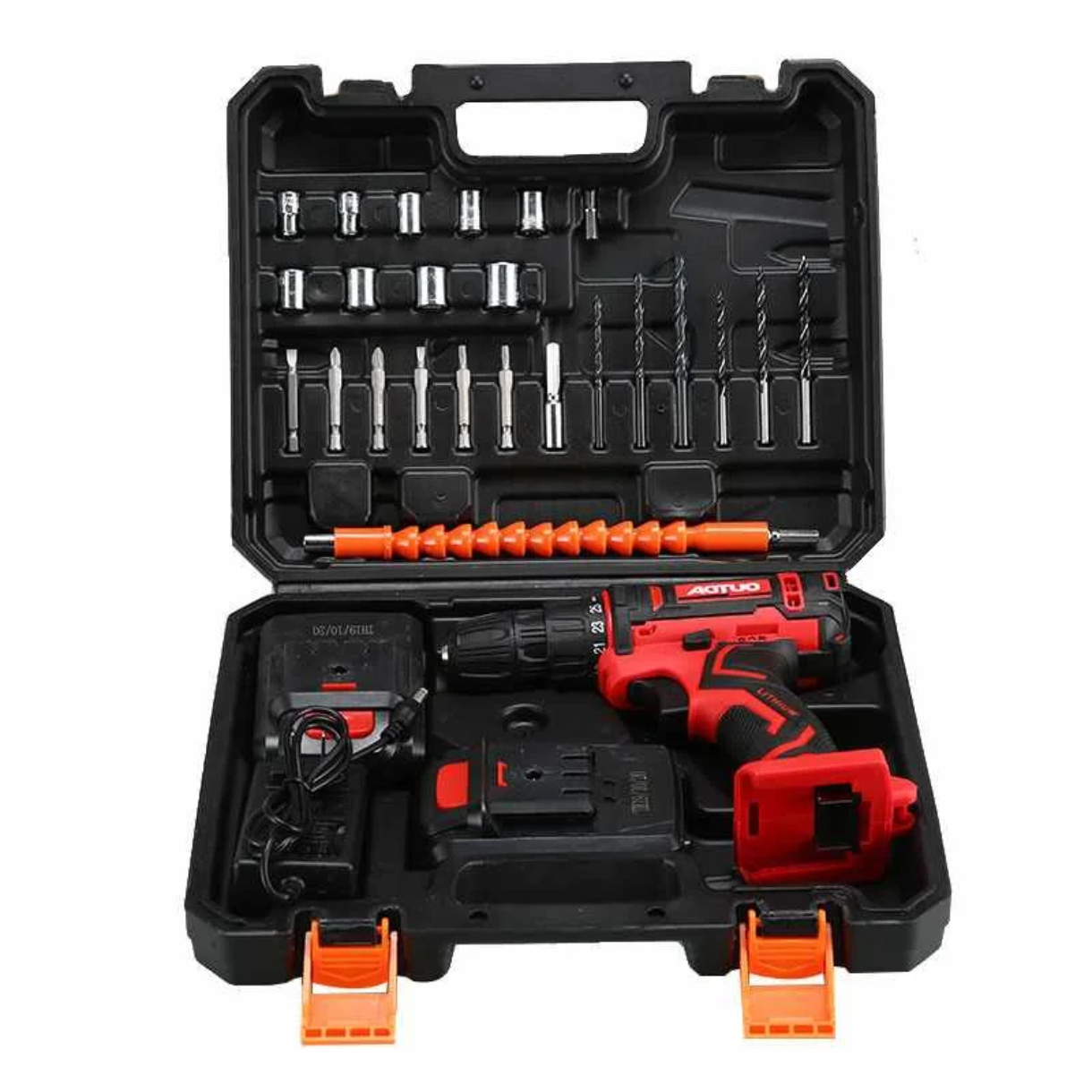 17553525336671873032539734938554.png 24pcs Cordless Electric Drill Set – 36V Lithium Rechargeable Screwdriver - Image 1