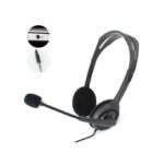 Logitec H111 Headsets With Rotating Mic, - Black