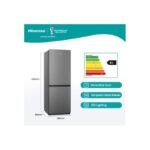 Hisense 231l /178l/165l Double Door Bottom Freezer Refrigerator - Silver - Image 3