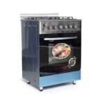 Sano 60X60 Full Gas, Timer, Ignition, Double Burner Oven With Rotisserie - Silver - Image 3