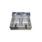 Nima 12L Stainless Steel Double Deep Fryer - Silver