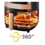 Newal 3.5 Litre Automatic Dual Temperature Control Knob Air Fryer - Black - Image 2