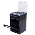 SPJ 3 Gas Burner With 1 Electric 50X50 Standing Gas Cooker - Black - Image 2