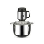 RAF 5L Stainless Steel Meat Grinder Fruit Vegetable Chopper Silicer Mincer Multi-Function 100W Food Processor - Silver