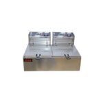 Nima 12L Stainless Steel Double Deep Fryer - Silver - Image 2