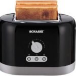 Sonashi 2 Slice Bread Toaster ST-209 - Countertop Toaster w/ Heating Control, Pilot Lamps, Detachable Crumb Tray | Kitchen Appliances