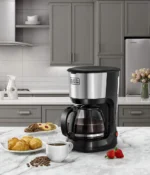 BLACK+DECKER 750W 1.25L Coffee Maker, 10-Cup Carafe, Drip Stop, Dishwasher Safe, Black DCM750S-B5, 2-Year Warranty