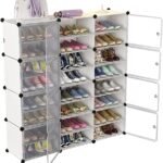 48pairs 3 columns plastic shoe rack