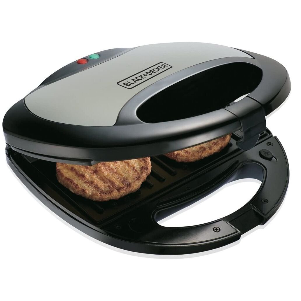 blackdecker-2-slot-sandwich-maker-with-grill-2.jpg Black+Decker 2-Slot Sandwich Maker with Grill | TS2080 - Image 1