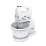 Geepas Hand Mixer w/ Stand and Rotating Bowl 5 Speed 250W 2.5L GHB2002