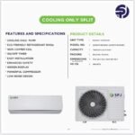 SPJ 9000 BTU Wall Split Air Conditioner R410a - White - Image 2