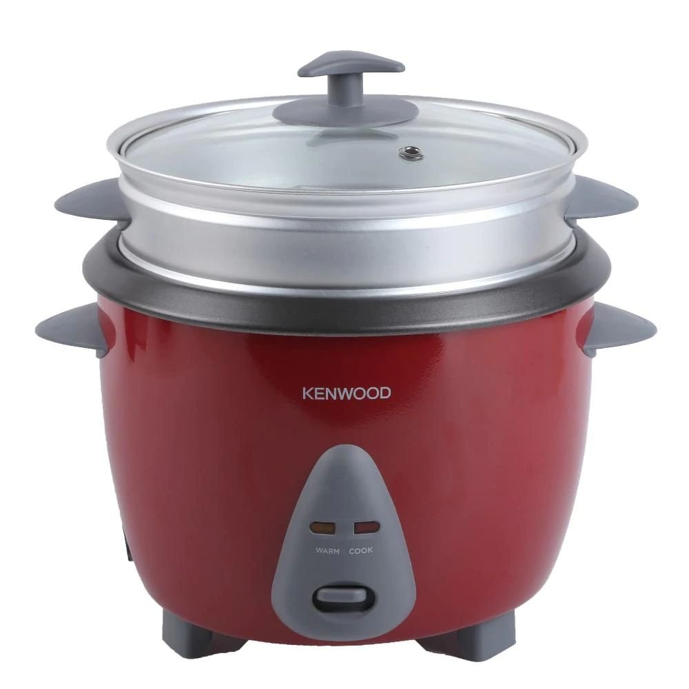 rcm449109038624710136917.jpg Kenwood Rice Cooker with Steamer, Stainless Steel, 1.8 Litre, 650 Watt | RCM44 - Image 1