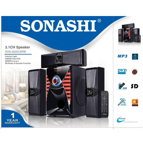 sonashi-3.1-channel-multimedia-speaker.png Sonashi 3.1 Channel Multimedia Speaker | SHS-3020URSB - Image 1