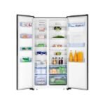Hisense 670L Side by Side Fridge With Dispenser, Inox | RC-67WS4SB1 + Free hisense 43 inch FHD smart tv - Image 2
