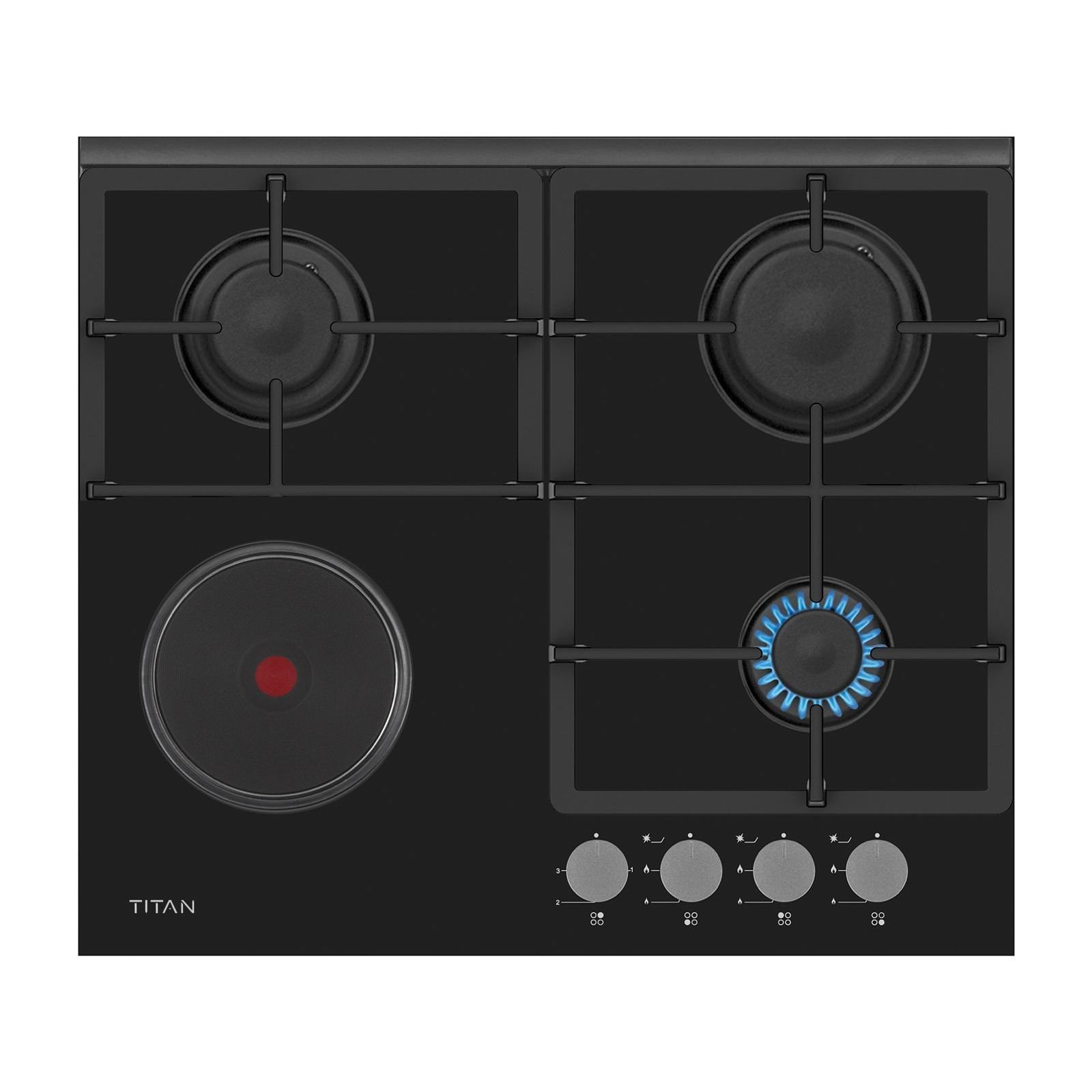 white-img-20240604-wa00082418369483224731476.jpg Titan Built In 3 Gas + 1 Electric Hob, TN-BIH6310BA - Image 1